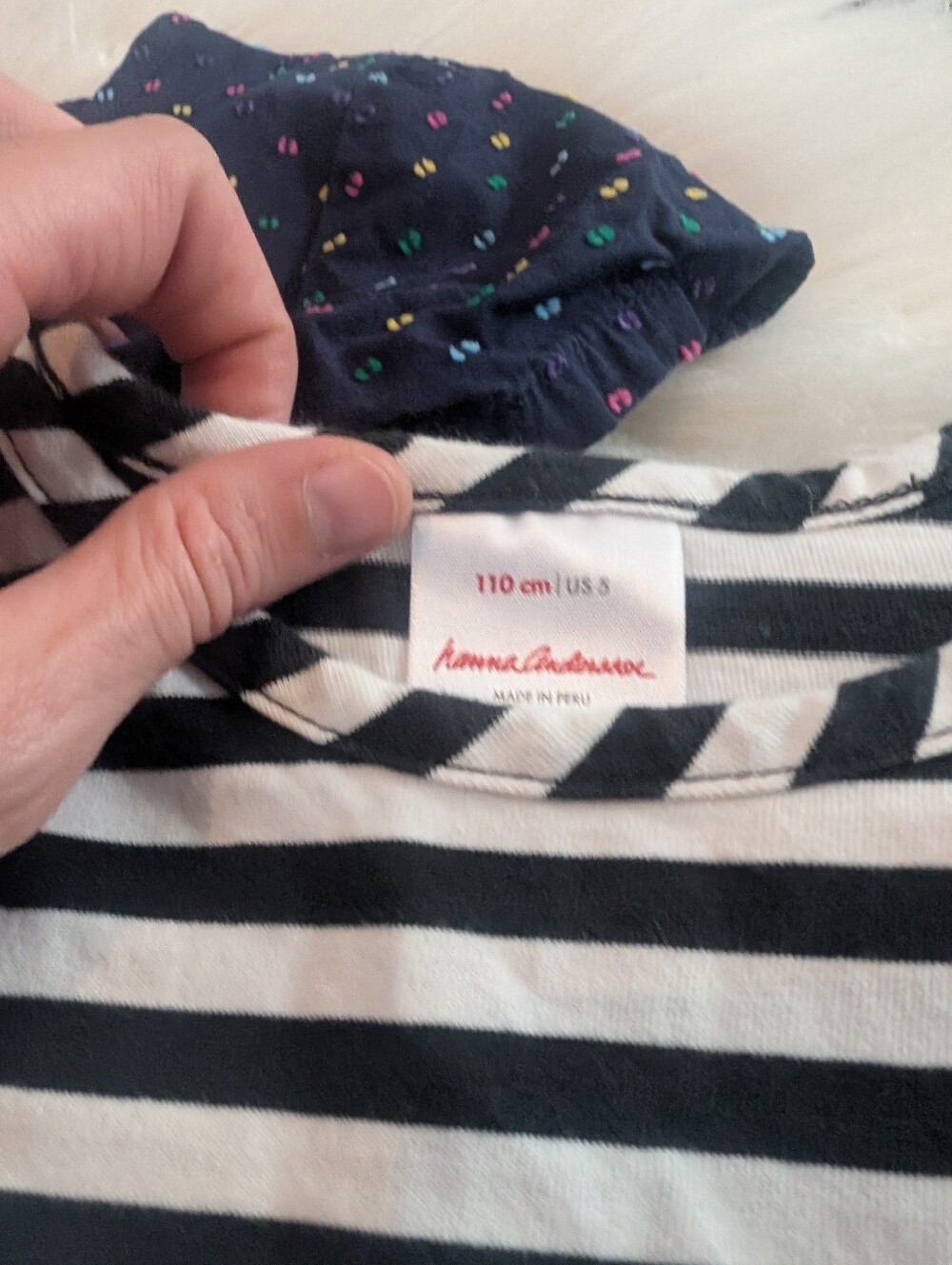Bundle! 4 Hanna Andersson Dresses Short Long Sleeve Embroidered Denim Ladybug 5T - Picture 6 of 13